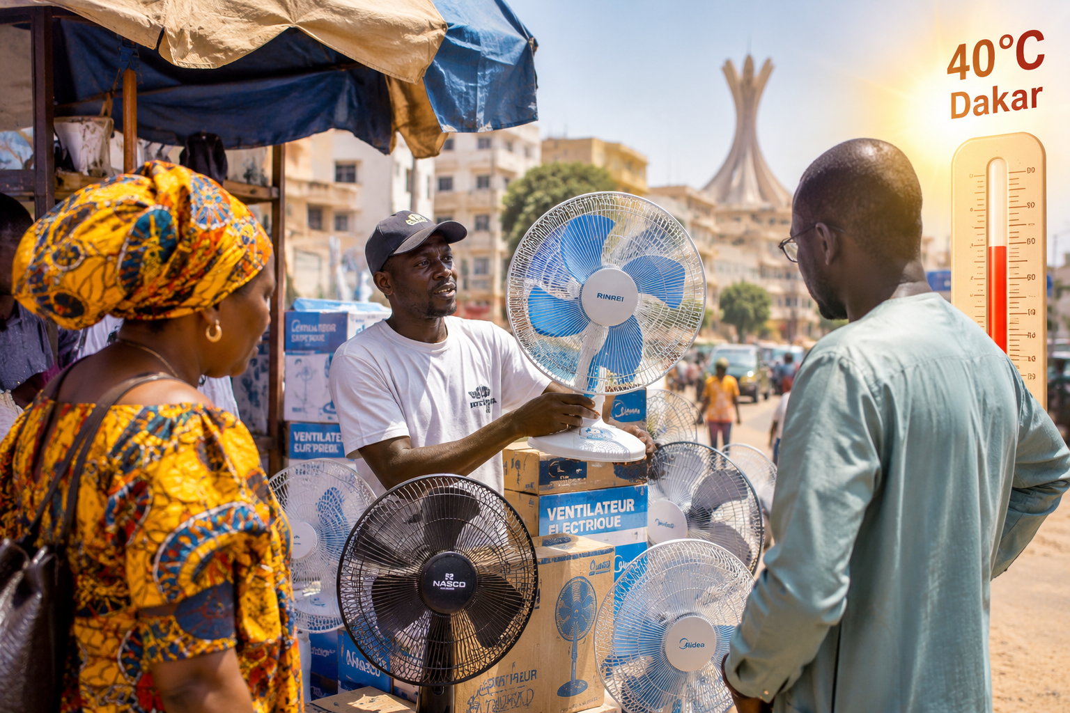 Dakar suffoque, vendeurs et réparateurs de ventilateurs se frottent les mains